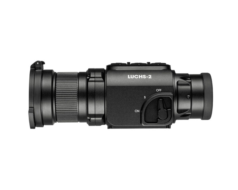 LIEMKE LUCHS-2 -Wärmebild-Vorsatzgerät - Seitenansicht direkt links - Ein- Ausschalter