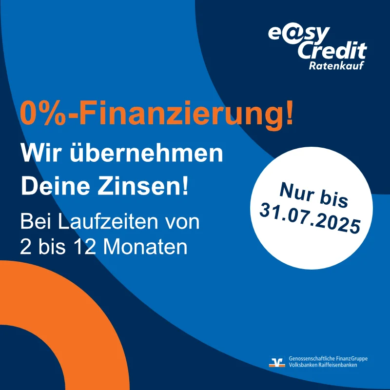 Angebot 0% Finanzierung